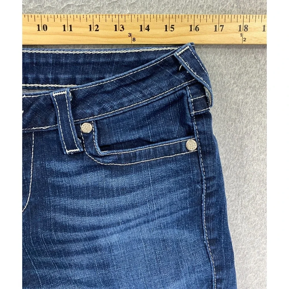True Religion Becky Bootcut Jeans Womens 32x32 Low Rise Dark Wash Y2K USA Made